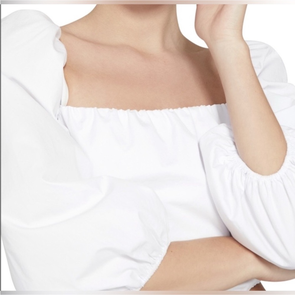Alice + Olivia 3 Quarter Sleeve Crop Top Large - Picture 3 of 10